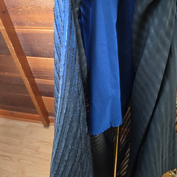 ModCloth Fairy Gunge Whimsigoth Witchy Sheer Metallic Pleated Wrap Maxi Dress M - Picture 7 of 11